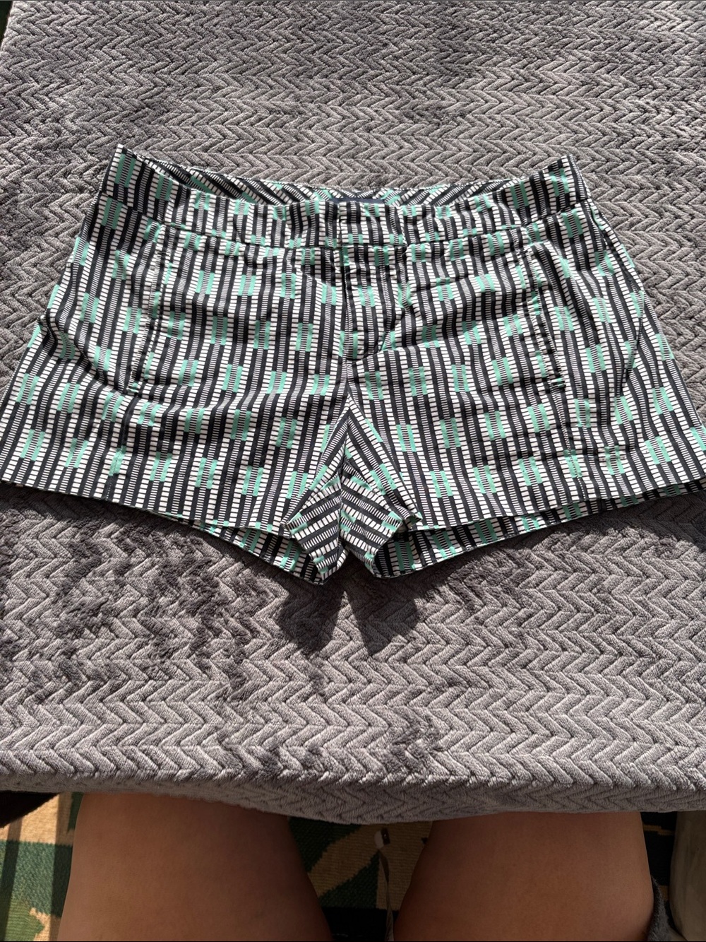 GAP Black and Mint Striped Shorts